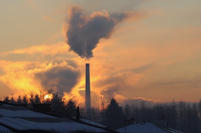 Free download sunrise factory chimneys smoke free picture to be edited with GIMP free online image editor