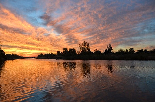 Free download Sunrise Glow Reflection -  free photo or picture to be edited with GIMP online image editor