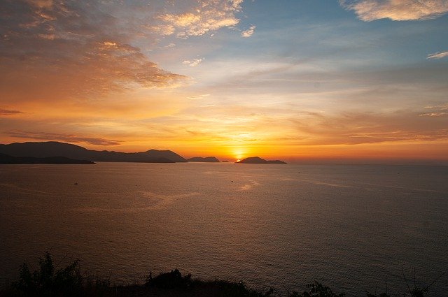 Free download Sunrise Sea Nhatrang Viet -  free photo or picture to be edited with GIMP online image editor