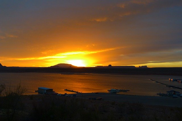 Free download Sunrise Utah Lake Powell -  free photo or picture to be edited with GIMP online image editor