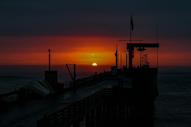 دانلود رایگان Sunset Afterglow Pacific - عکس یا تصویر رایگان قابل ویرایش با ویرایشگر تصویر آنلاین GIMP