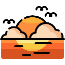 Sunset Backgrounds  screen for extension Chrome web store in OffiDocs Chromium