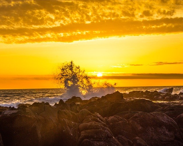 Bezpłatne pobieranie Sunset Beach Cambria - bezpłatne zdjęcie lub obraz do edycji za pomocą internetowego edytora obrazów GIMP