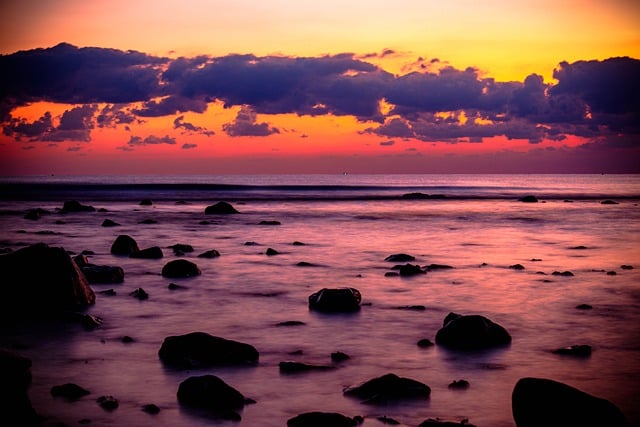 Free download sunset beach clouds evening summer free picture to be edited with GIMP free online image editor