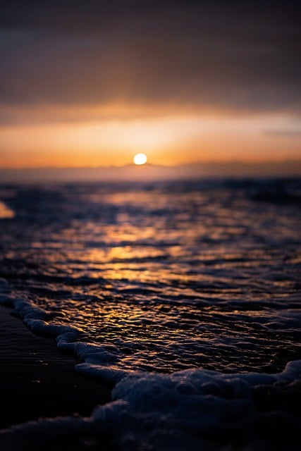 Free download sunset beach ocean sea waves free picture to be edited with GIMP free online image editor