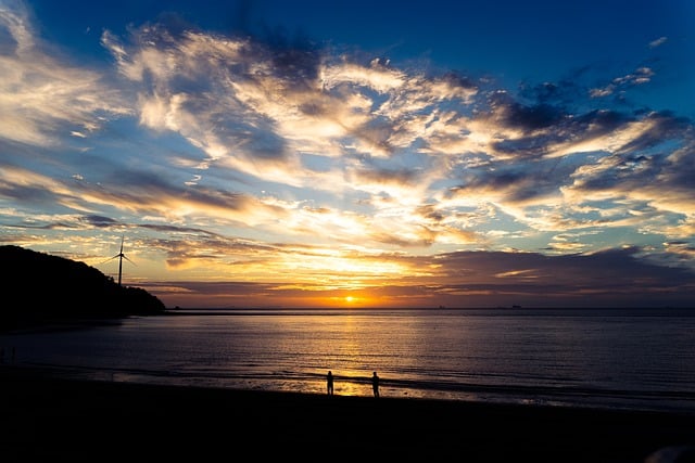 Free download sunset beach sea sun horizon free picture to be edited with GIMP free online image editor
