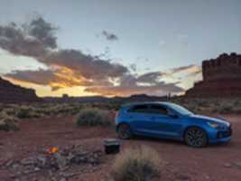 Free download Sunset Campsite free photo or picture to be edited with GIMP online image editor