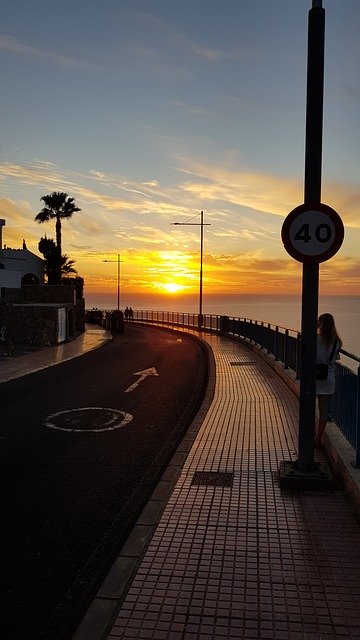 Descărcați gratuit Sunset Canary Islands Puerto Rico șablon foto gratuit pentru a fi editat cu editorul de imagini online GIMP