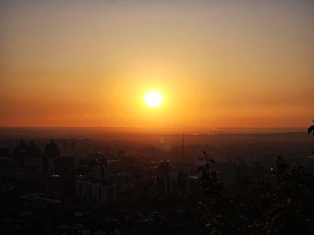 Free download sunset city sun evening sky free picture to be edited with GIMP free online image editor
