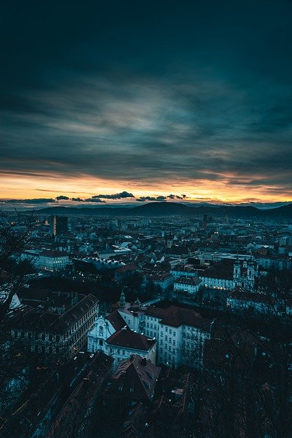 Free download sunset city winter cold outdoors free picture to be edited with GIMP free online image editor