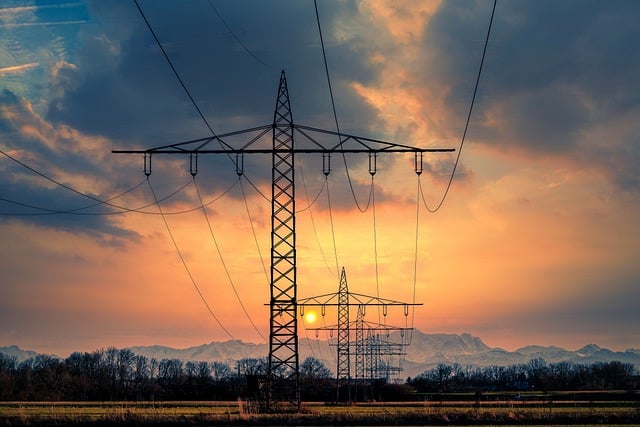 Free download sunset clouds electricity lines free picture to be edited with GIMP free online image editor
