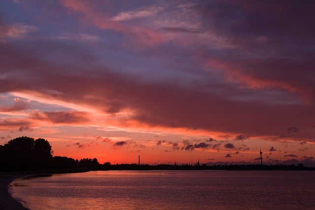 Free download sunset clouds horizon fellow view free picture to be edited with GIMP free online image editor