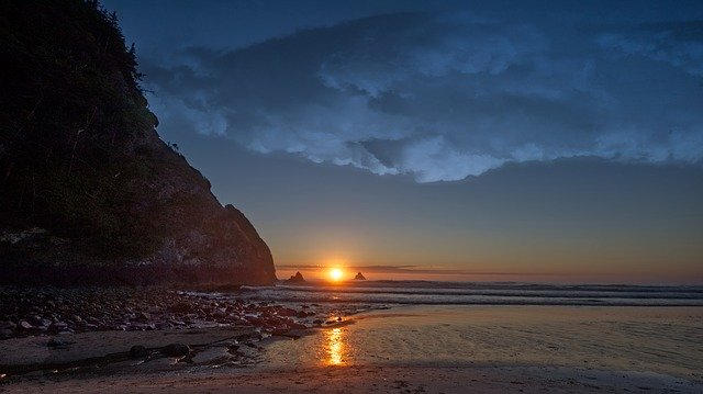 Free download Sunset Clouds Oregon Coast -  free photo or picture to be edited with GIMP online image editor