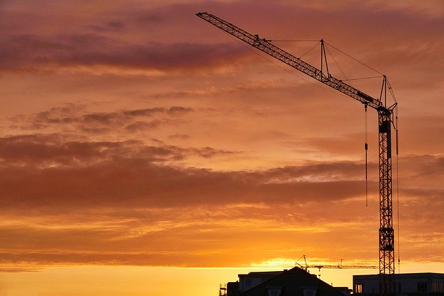 تنزيل Sunset Crane Sky مجانًا - صورة أو صورة مجانية ليتم تحريرها باستخدام محرر الصور عبر الإنترنت GIMP