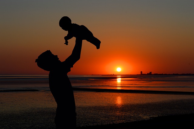 Free download sunset evening atmosphere father free picture to be edited with GIMP free online image editor