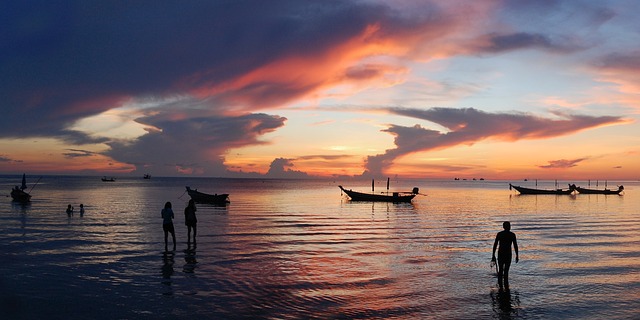 Free download sunset evening sea sleet ko tao free picture to be edited with GIMP free online image editor