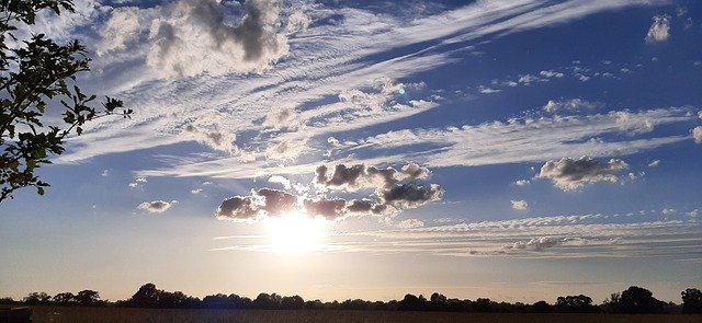 免费下载日落田野天空 - 使用 GIMP 在线图像编辑器编辑的免费照片或图片