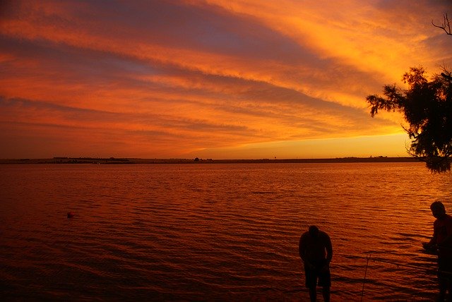 Download grátis Sunset Fishing Dusk - foto ou imagem gratuita a ser editada com o editor de imagens online GIMP