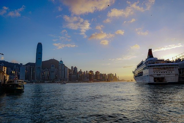 Muat turun percuma Sunset Harbour Sea - foto atau gambar percuma untuk diedit dengan editor imej dalam talian GIMP