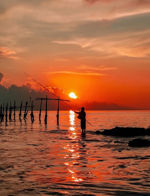 Free download sunset indonesia beach lombok sea free picture to be edited with GIMP free online image editor