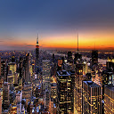 Sunset In New York City for 1366 X 768  screen for extension Chrome web store in OffiDocs Chromium