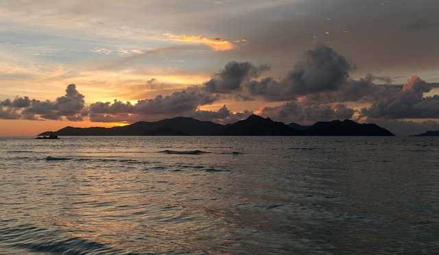 Free download Sunset La Digue Seychelles An -  free photo or picture to be edited with GIMP online image editor