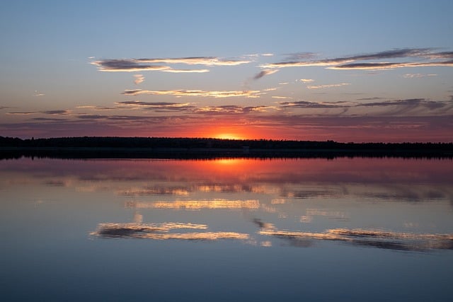 Free download sunset lake nature romatic free picture to be edited with GIMP free online image editor