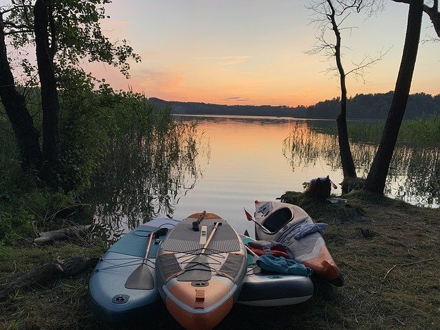 Unduh gratis Sunset Lake Poland - foto atau gambar gratis untuk diedit dengan editor gambar online GIMP