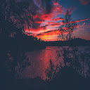 Sunset Lake Theme  screen for extension Chrome web store in OffiDocs Chromium