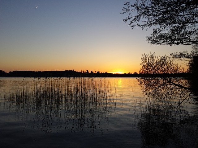 Free download Sunset Lake The Silence Peace Of -  free photo or picture to be edited with GIMP online image editor