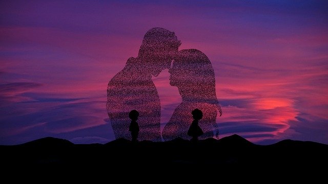 Free download Sunset Love Wallpaper -  free illustration to be edited with GIMP online image editor