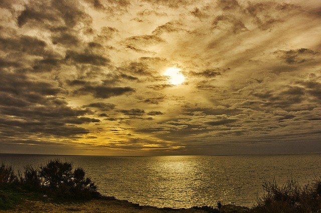 Muat turun percuma Sunset Mar Ocean - foto atau gambar percuma untuk diedit dengan editor imej dalam talian GIMP