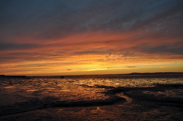 Template Photo Sunset Morecambe Bay Setting Sun -  for OffiDocs