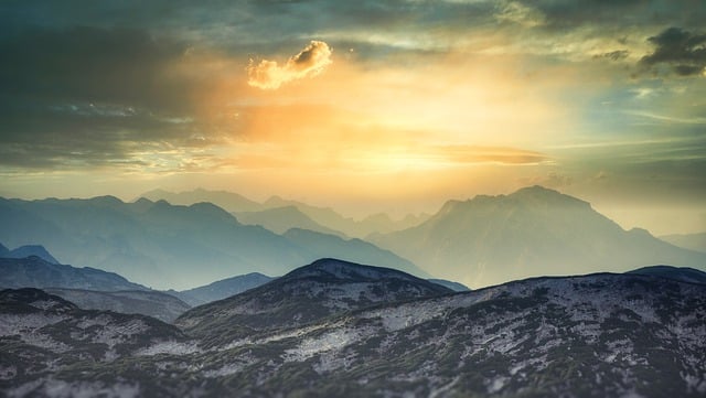 Free download sunset mountains mood landscape free picture to be edited with GIMP free online image editor