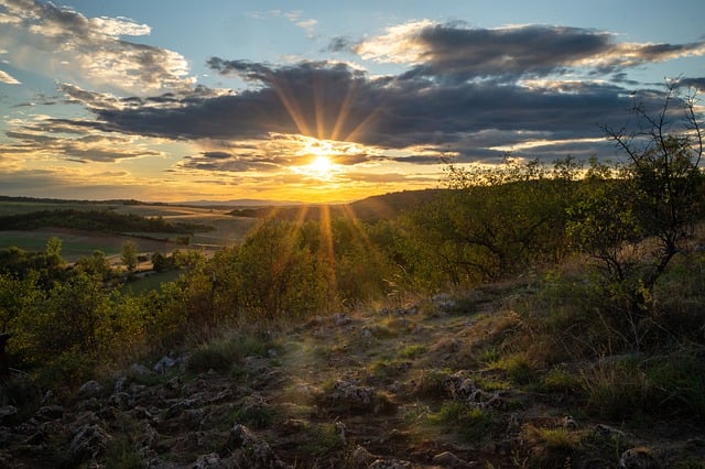Free download sunset mountains nature landscape free picture to be edited with GIMP free online image editor