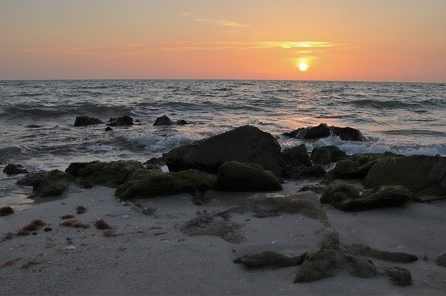 Free download Sunset Naples Beach -  free photo or picture to be edited with GIMP online image editor