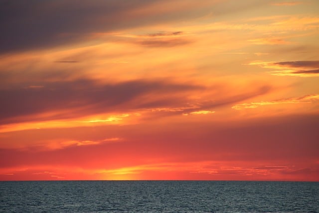 Free download sunset nature dusk sea clouds free picture to be edited with GIMP free online image editor