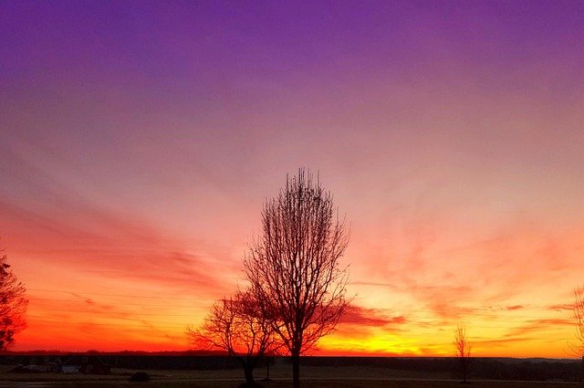 Kostenloser Download von Sonnenuntergang, Natur, Landschaft, Himmel, Baum, kostenloses Bild, das mit dem kostenlosen Online-Bildeditor GIMP bearbeitet werden kann