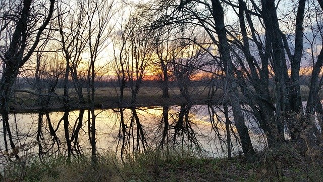 Безкоштовно завантажте Sunset Nature Reflection — безкоштовну фотографію чи зображення для редагування за допомогою онлайн-редактора зображень GIMP
