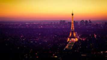 Free download Sunset Night Fall Paris Eiffel Tower Desktop Wallpaper free photo or picture to be edited with GIMP online image editor