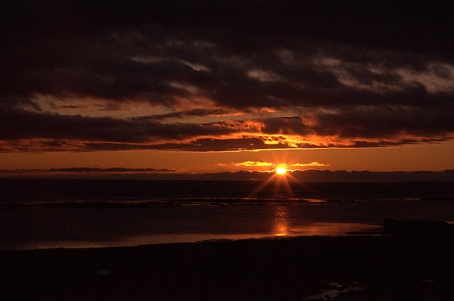 Free download sunset ocean sunrise sun sky free picture to be edited with GIMP free online image editor