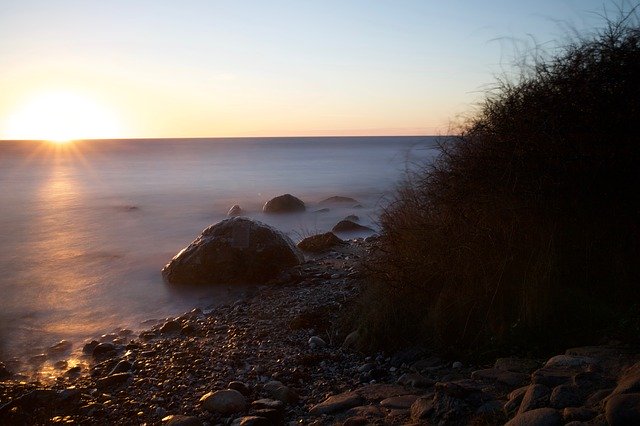 Free download Sunset On The Coast Of Kalunborg -  free photo or picture to be edited with GIMP online image editor