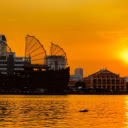 Sunset on the street  screen for extension Chrome web store in OffiDocs Chromium