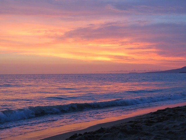 Kostenloser Download Sunset Painted Sky Pacific - kostenloses Foto oder Bild zur Bearbeitung mit GIMP Online-Bildbearbeitung