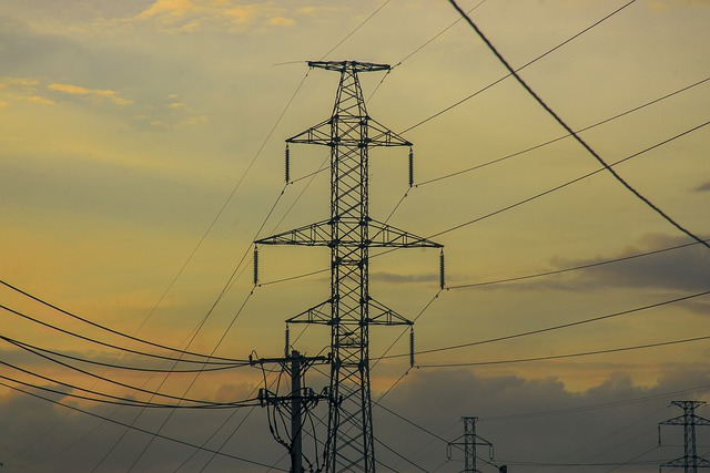 Free download sunset power poles sky nature free picture to be edited with GIMP free online image editor