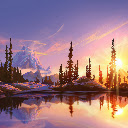 Sunset Reflections Over the Snowy Valley  screen for extension Chrome web store in OffiDocs Chromium