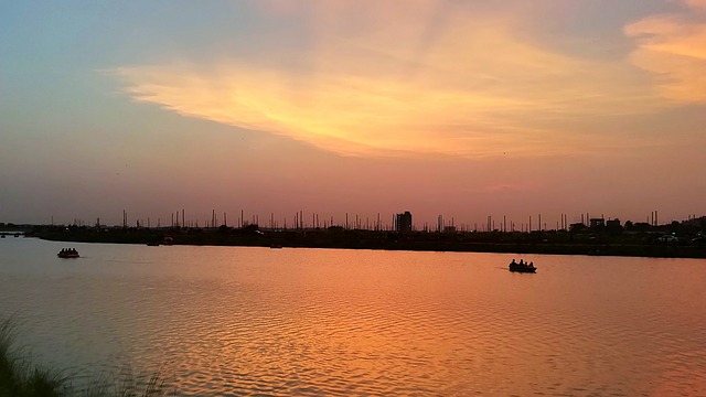 Free download sunset river evening dhaka bd free picture to be edited with GIMP free online image editor