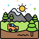Sunset Road Through the Forest  screen for extension Chrome web store in OffiDocs Chromium