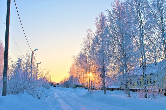 Ücretsiz indir Sunset Road Village ücretsiz fotoğraf şablonu, GIMP çevrimiçi resim düzenleyici ile düzenlenebilir