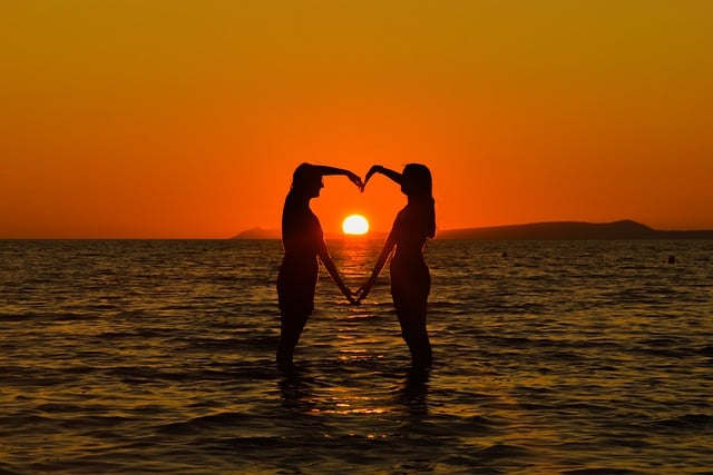 Free download sunset romance sea water free picture to be edited with GIMP free online image editor
